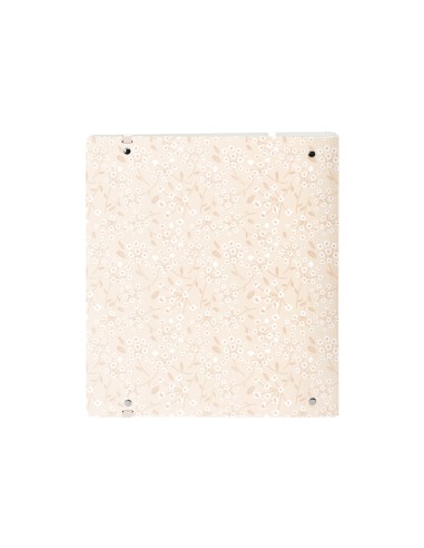 Carpeta con recambio safta din a4 cuadro 5 mm polipropileno foam 4 anillas 35mm estampados floral rosa