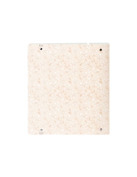 Carpeta con recambio safta din a4 cuadro 5 mm polipropileno foam 4 anillas 35mm estampados floral rosa