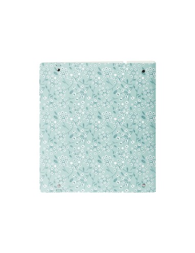 Carpeta con recambio safta din a4 cuadro 5 mm polipropileno foam 4 anillas 35mm estampados floral azul
