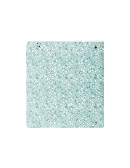 Carpeta con recambio safta din a4 cuadro 5 mm polipropileno foam 4 anillas 35mm estampados floral azul