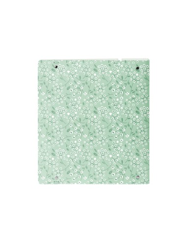 Carpeta con recambio safta din a4 cuadro 5 mm polipropileno foam 4 anillas 35mm estampados floral verde
