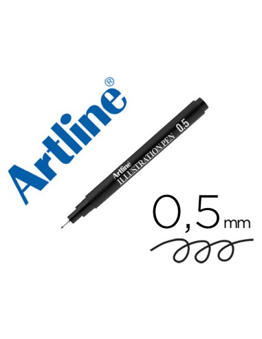 Rotulador artline calibrado micrometrico negro illustration pen ek 285iln punta poliacetal 05mm