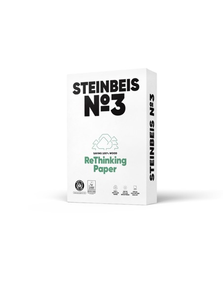 Papel fotocopiadora steinbeis n3 100 reciclado din a4 80 gramos paquete de 500 hojas