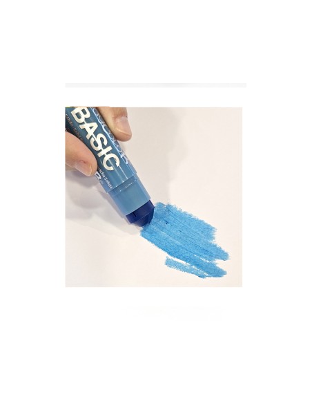 Tempera solida playcolor basic one 10 gr azul claro caja de 12 unidades