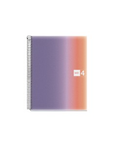 Cuaderno espiral miquelrius din a4 120 hojas 70 gr cuadro 5 mm tapa polipropileno aurora provence