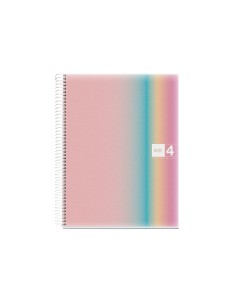 Cuaderno espiral miquelrius din a4 120 hojas 70 gr cuadro 5 mm tapa polipropileno aurora west bay