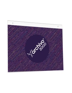 Expositor mural archivo 2000 din a3 horizontal con taladros espesor 2 mm cristal transparente 420x325 mm