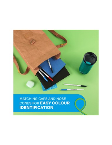 Boligrafo paper mate kilometrico punta 1 mm plastico reciclado 80 color azul