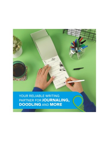 Boligrafo paper mate kilometrico punta 1 mm plastico reciclado 80 color azul