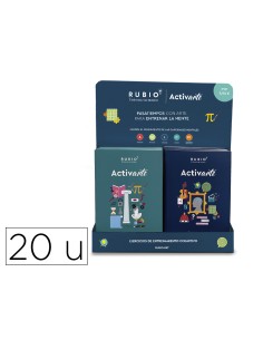 Cuaderno rubio entrena tu mente activarte expositor sobremesa 10 unidades n 1 y 10 unidades n 2