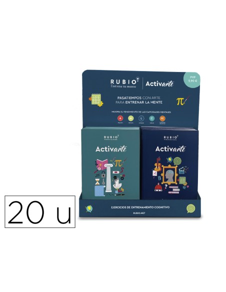 Cuaderno rubio entrena tu mente activarte expositor sobremesa 10 unidades n 1 y 10 unidades n 2 Cuaderno rubio entrena tu mente activarte expositor sobremesa 10 unidades n 1 y 10 unidades n 2