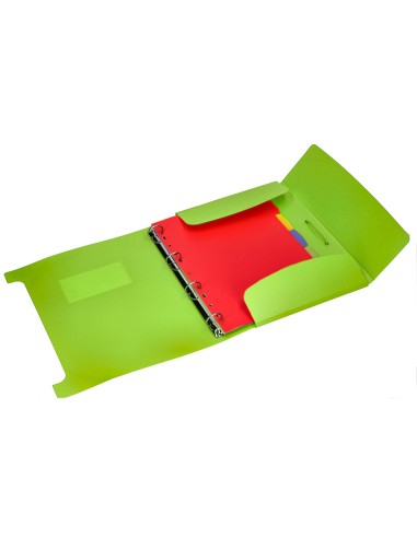 Carpeta beautone 4 anillas 25 mm con 5 separadores 3 solapas cierre gomas polipropileno din a4 color