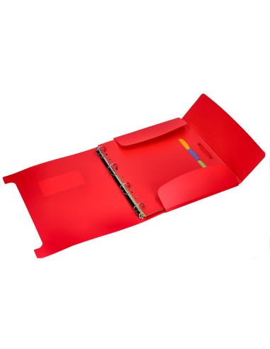 Carpeta beautone 4 anillas 25 mm con 5 separadores 3 solapas cierre gomas polipropileno din a4 color