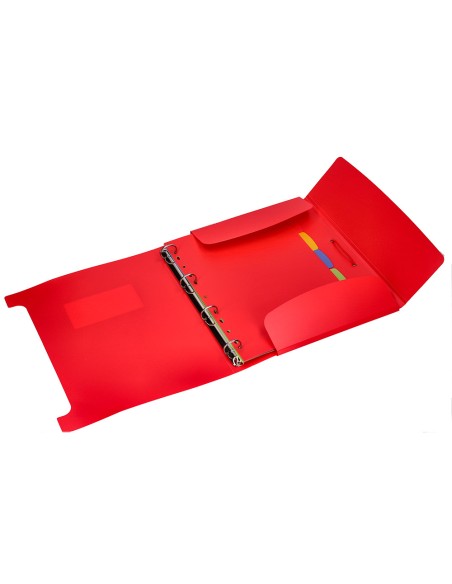 Carpeta beautone 4 anillas 25 mm con 5 separadores 3 solapas cierre gomas polipropileno din a4 color