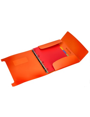 Carpeta beautone 4 anillas 25 mm con 5 separadores 3 solapas cierre gomas polipropileno din a4 color