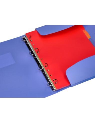 Carpeta beautone 4 anillas 25 mm con 5 separadores 3 solapas cierre gomas polipropileno din a4 color