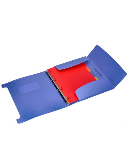 Carpeta beautone 4 anillas 25 mm con 5 separadores 3 solapas cierre gomas polipropileno din a4 color