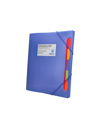 Carpeta beautone 4 anillas 25 mm con 5 separadores 3 solapas cierre gomas polipropileno din a4 color