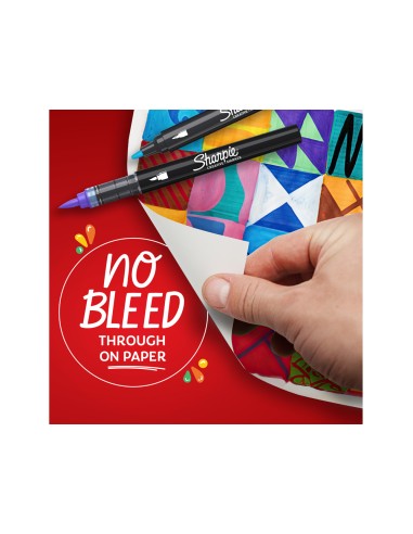 Rotulador sharpie acrylic punta pincel blister de 5 unidades colores surtidos