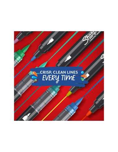 Rotulador sharpie acrylic punta redonda blister de 12 unidades colores surtidos