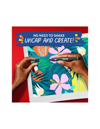 Rotulador sharpie acrylic punta redonda blister de 5 unidades colores surtidos