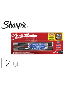Rotulador sharpie acrylic punta redonda blister de 2 unidades blanco y negro