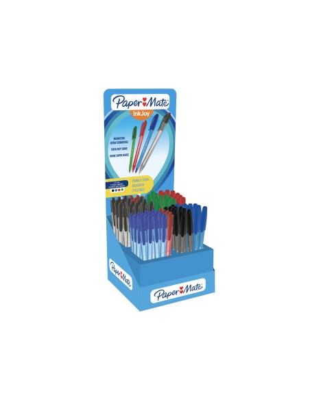 Boligrafo paper mate inkjoy 100 cap rt expositor de 300 unidades colores surtidos