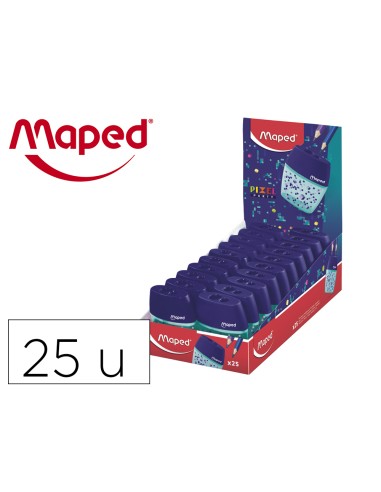 Sacapuntas maped plastico shaker pixel party 2 usos