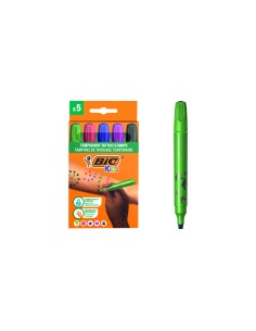 Rotulador bic kids tattoo sello caja de 5 unidades colores surtidos