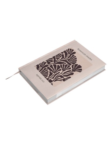 Agenda encuadernada liderpapel nomi a6 2025 dia pagina flores papel 70 gr