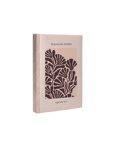 Agenda encuadernada liderpapel nomi a6 2025 dia pagina flores papel 70 gr