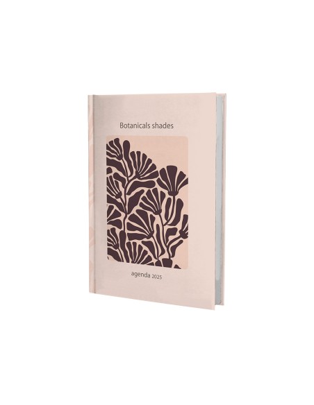 Agenda encuadernada liderpapel nomi a6 2025 dia pagina flores papel 70 gr