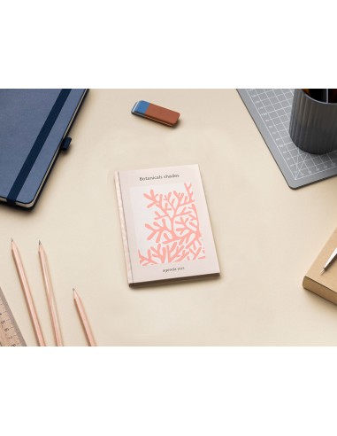 Agenda encuadernada liderpapel nomi a6 2025 dia pagina coral papel 70 gr