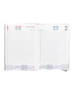 Agenda encuadernada liderpapel nomi a5 2025 dia pagina flores papel 70 gr