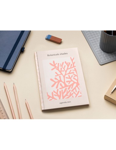Agenda encuadernada liderpapel nomi a5 2025 dia pagina coral papel 70 gr
