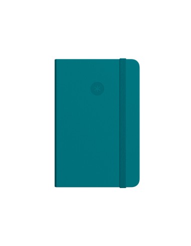 Cuaderno con gomilla antartik notes tapa blanda a6 rayas verde aguamarina 100 hojas 80 gr fsc