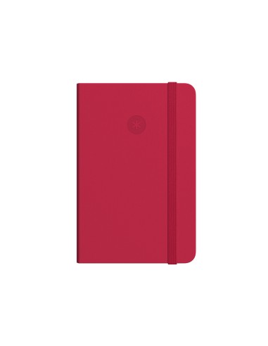 Cuaderno con gomilla antartik notes tapa blanda a6 cuadricula rojo 100 hojas 80 gr fsc