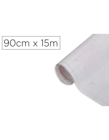 Rollo adhesivo d c fix transparente ancho 90 cm largo 15 mt