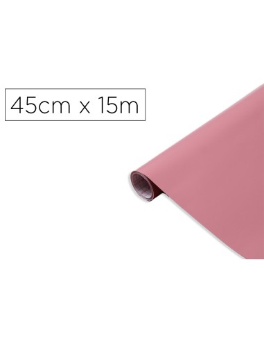 Rollo adhesivo d c fix rosa ceniza mate ancho 45 cm largo 15 mt