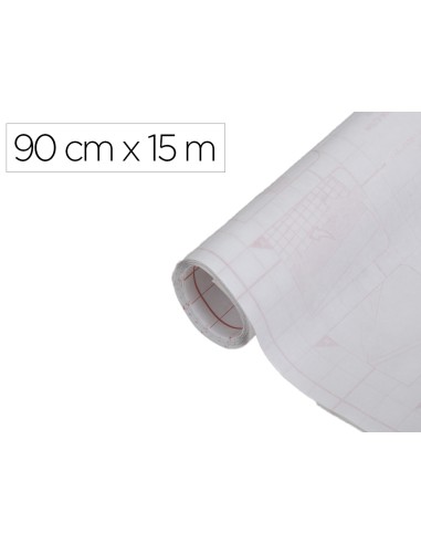 Rollo adhesivo d c fix blanco mate ancho 90 cm largo 15 mt