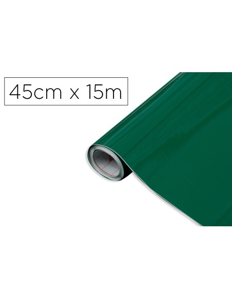 Rollo adhesivo d c fix verde esmeralda ancho 45 cm largo 15 mt