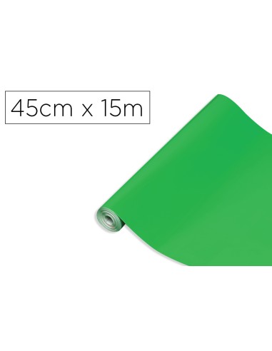 Rollo adhesivo d c fix verde ancho 45 cm largo 15 mt