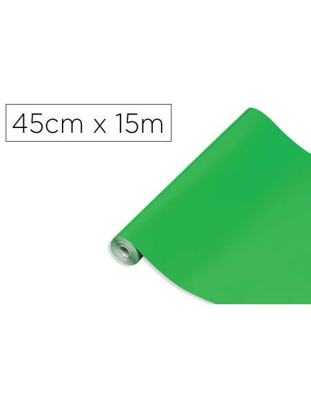 Rollo adhesivo d c fix verde ancho 45 cm largo 15 mt