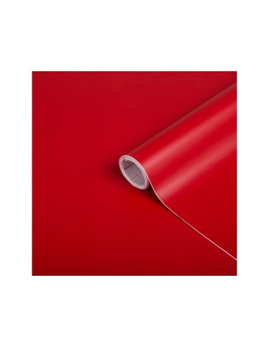 Rollo adhesivo d c fix rojo senales mate ancho 45 cm largo 15 mt