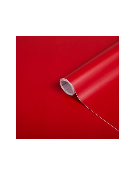 Rollo adhesivo d c fix rojo senales mate ancho 45 cm largo 15 mt