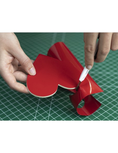 Rollo adhesivo d c fix rojo senales ancho 45 cm largo 15 mt