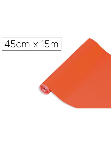 Rollo adhesivo d c fix naranja ancho 45 cm largo 15 mt