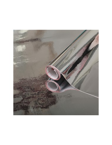 Rollo adhesivo d c fix plata brillo ancho 45 cm largo 15 mt