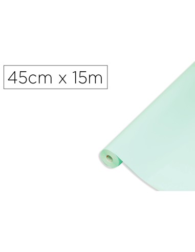 Rollo adhesivo d c fix verde menta ancho 45 cm largo 15 mt