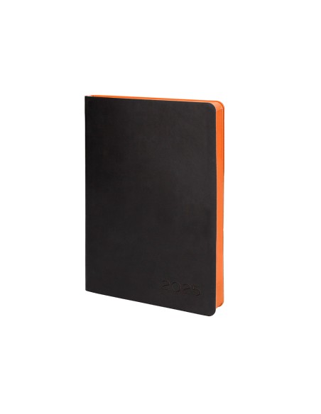 Agenda encuadernada liderpapel sifnos a5 2025 dia pagina color naranja papel 70 gr